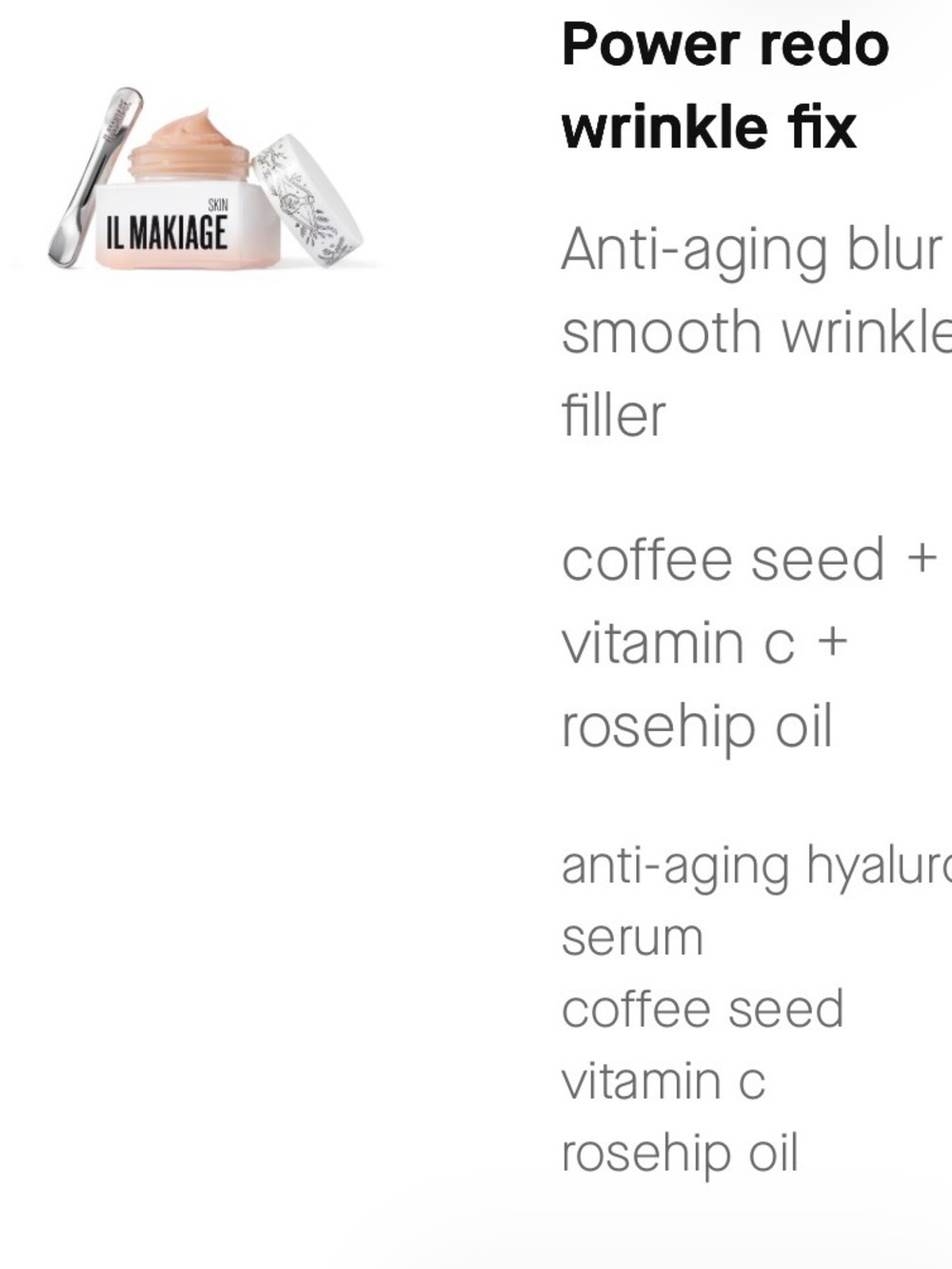 IL MAKIAGE Peach-Toned Jar Moisturizer with Silver Spatula